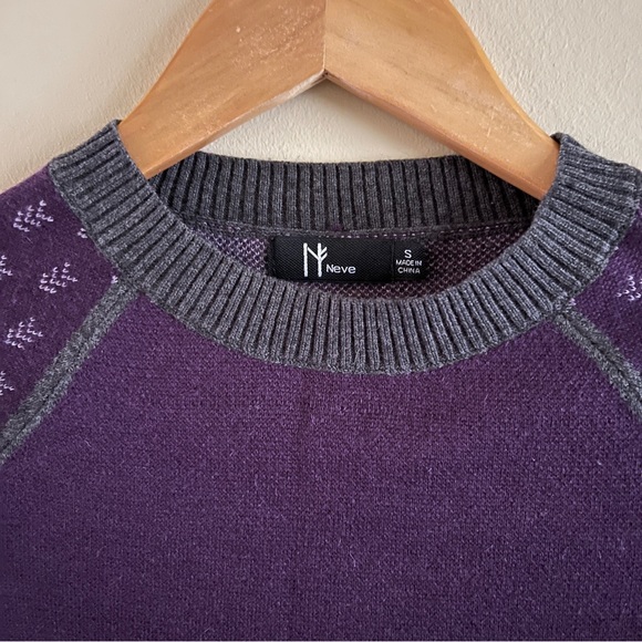NEVE Ellie Wool Blend Purple Acai Crewneck Sweater Sz Small - Picture 6 of 8